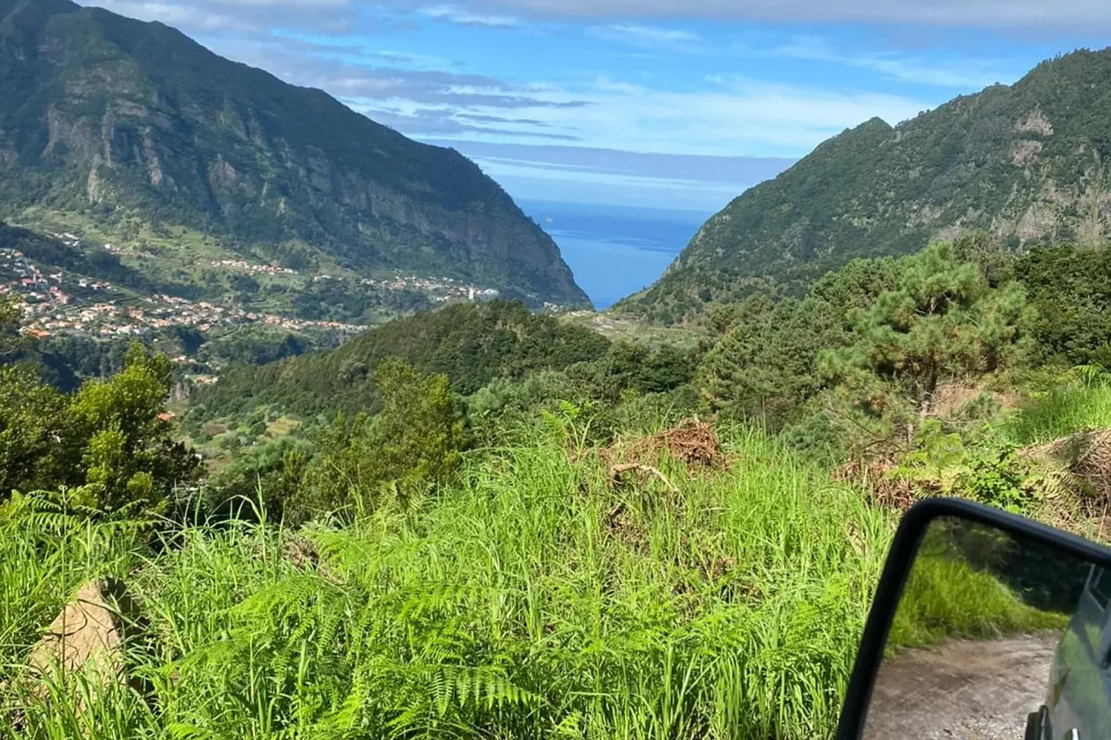 Green mountains dropping towards the Atlantic on Madeira’s north coast